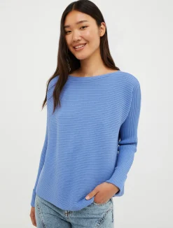 Ribbed knitted jumper