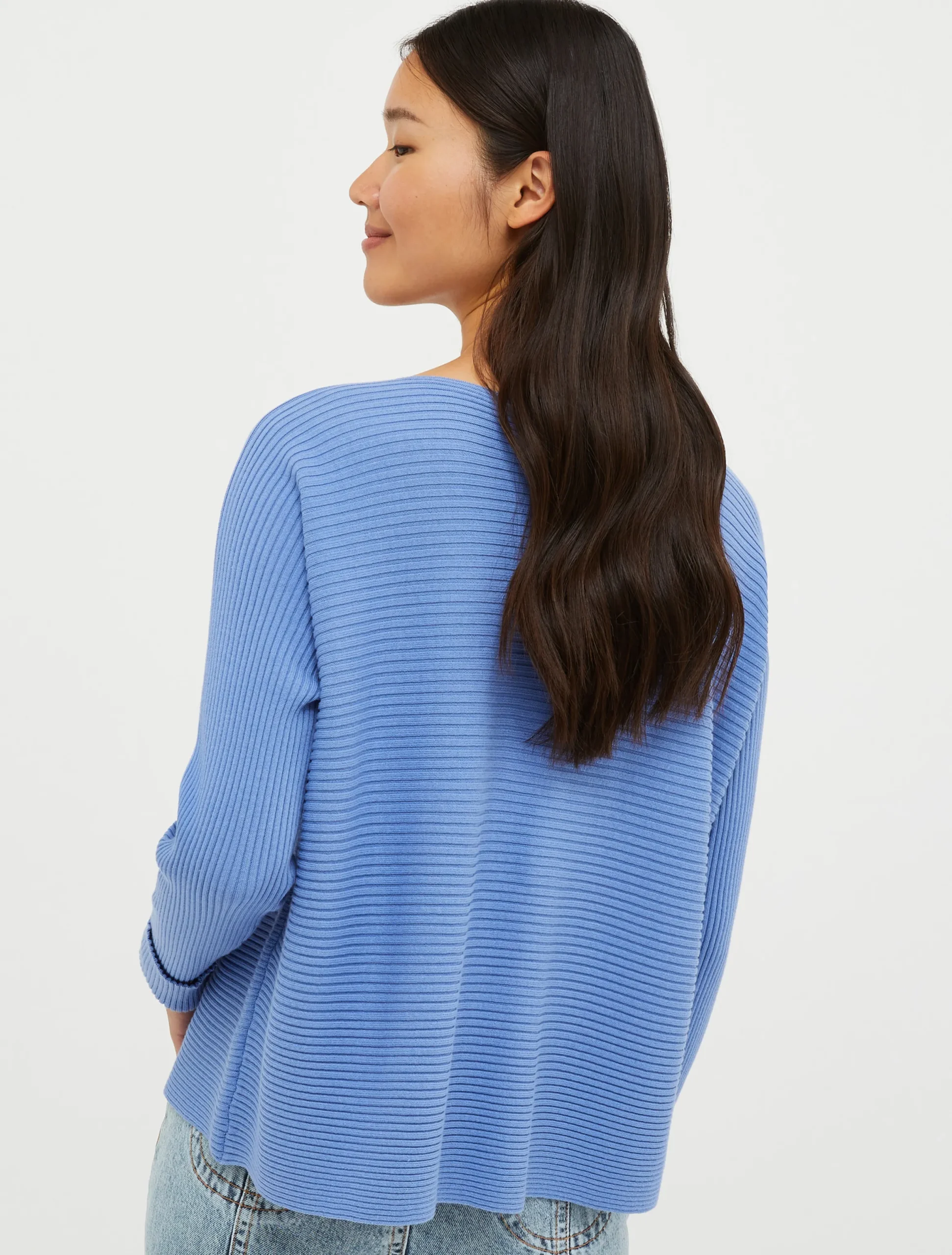 Ribbed knitted jumper