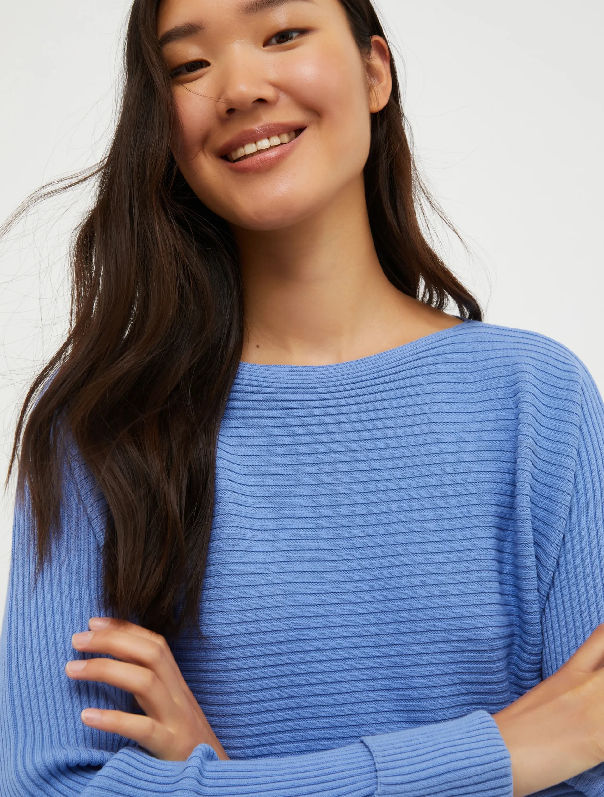 Ribbed knitted jumper