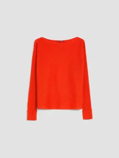 Ribbed wool-blend jumper