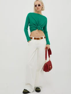 Ribbed wool-blend jumper