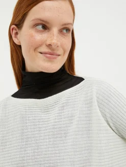 Ribbed wool-blend jumper
