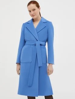 Runaway wool-drap midi coat