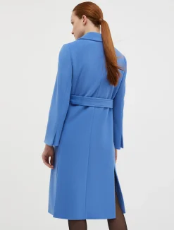 Runaway wool-drap midi coat