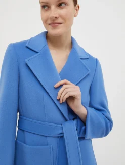 Runaway wool-drap midi coat