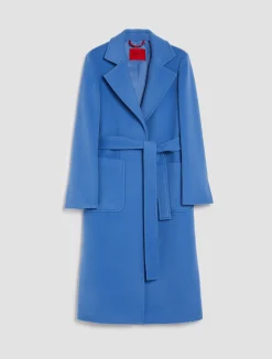 Runaway wool-drap midi coat