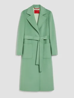 Runaway wool-drap midi coat
