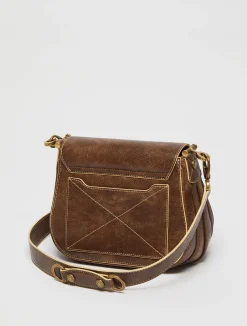 Saddle-style cross-body bag