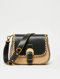 Saddle-style cross-body bag