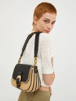 Saddle-style cross-body bag