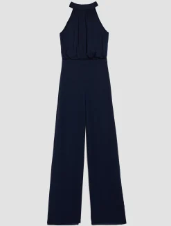Satin and georgette jumpsuit