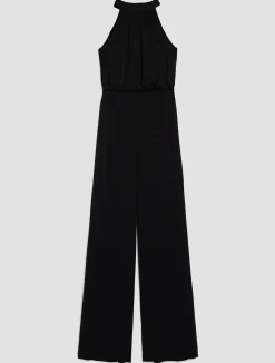 Satin and georgette jumpsuit