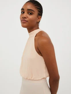 Satin and georgette jumpsuit