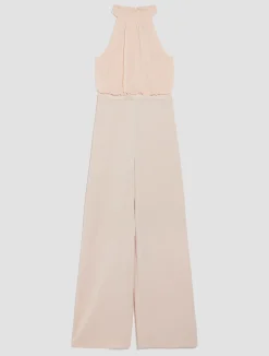 Satin and georgette jumpsuit