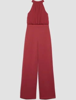 Satin and georgette jumpsuit
