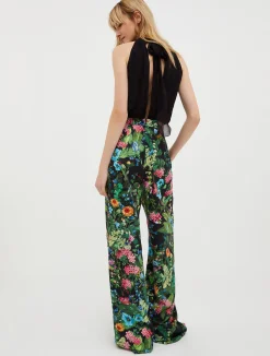 Satin and georgette jumpsuit