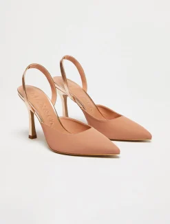 Satin court shoes