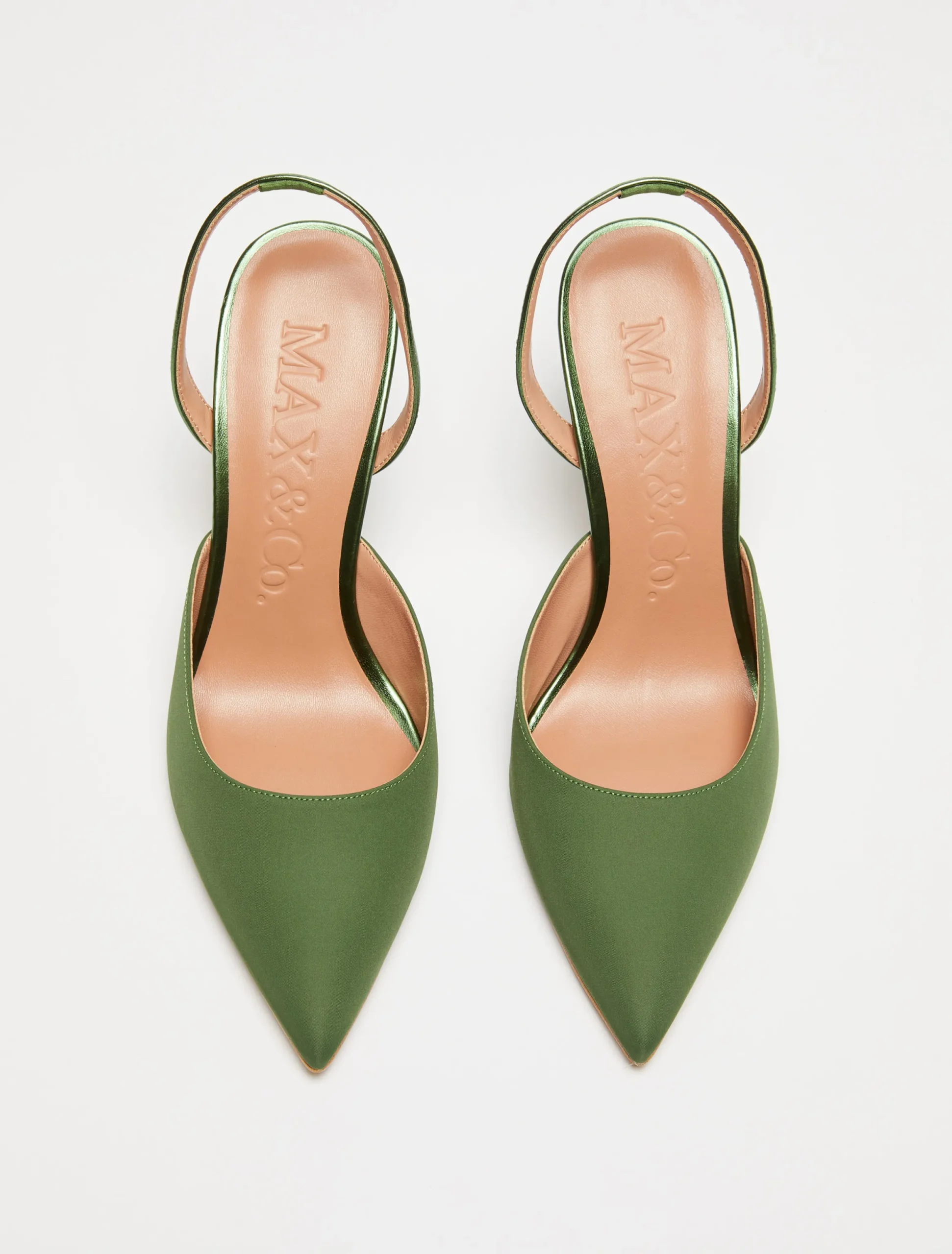 Satin court shoes
