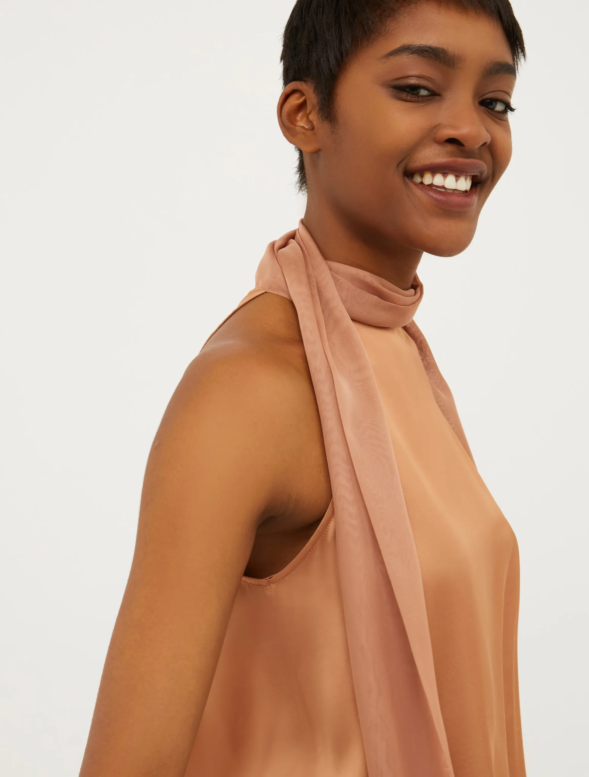 Satin halterneck top