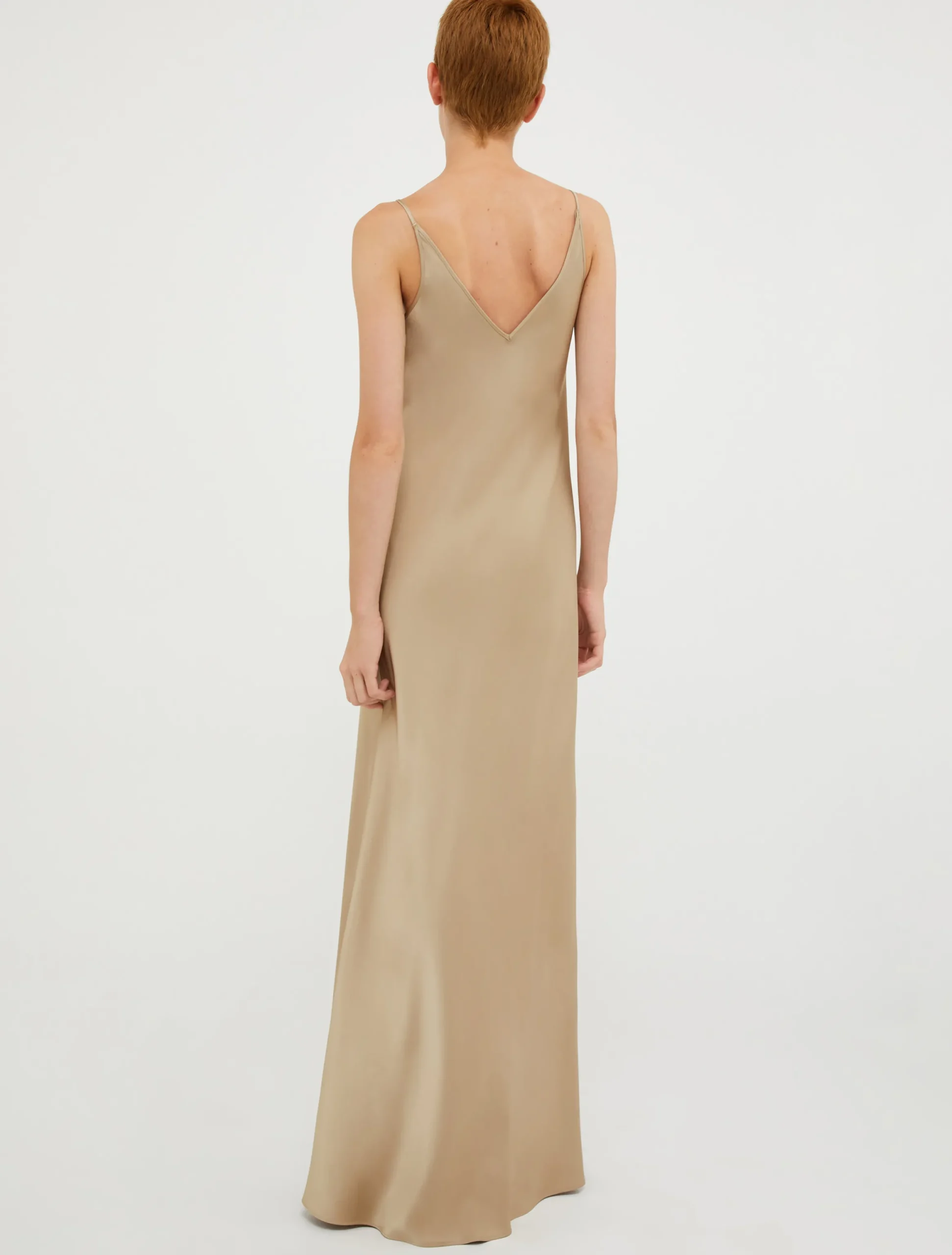 Satin maxi slip dress
