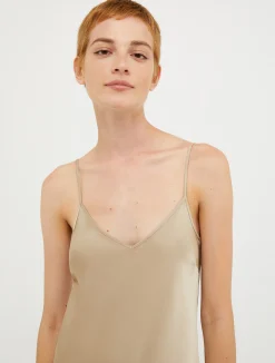 Satin maxi slip dress