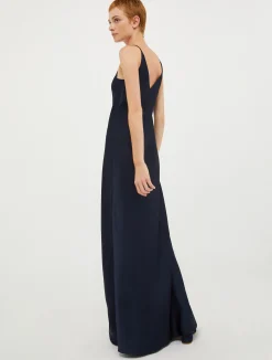 Satin maxi slip dress