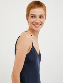Satin maxi slip dress