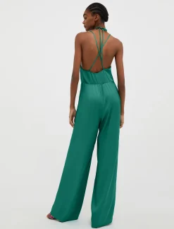 Satin palazzo jumpsuit