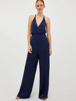 Satin palazzo jumpsuit
