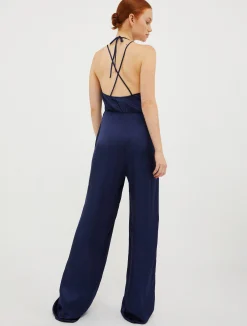 Satin palazzo jumpsuit