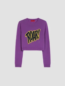 Sequinned wool-blend jumper