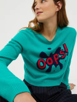 Sequinned wool-blend jumper