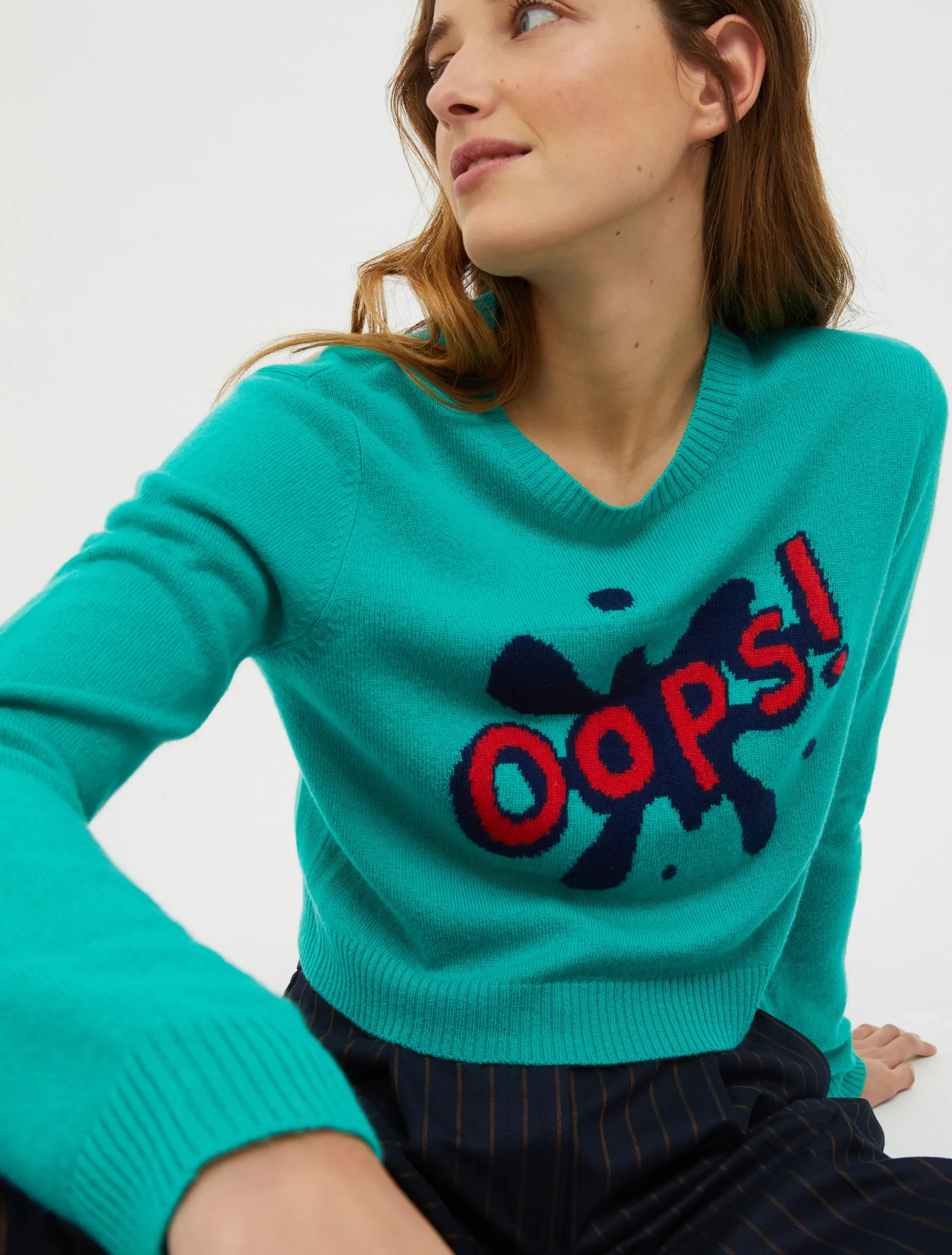 Sequinned wool-blend jumper