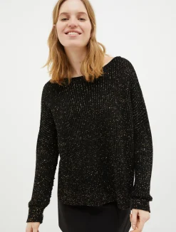 Sequinned wool-blend jumper
