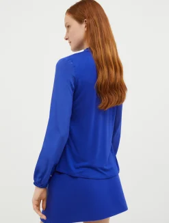 Silk and jersey blouse