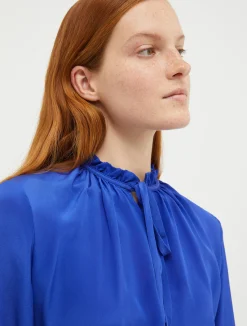 Silk and jersey blouse