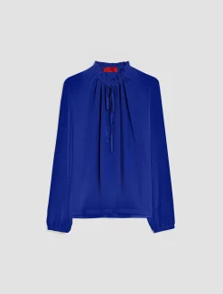 Silk and jersey blouse
