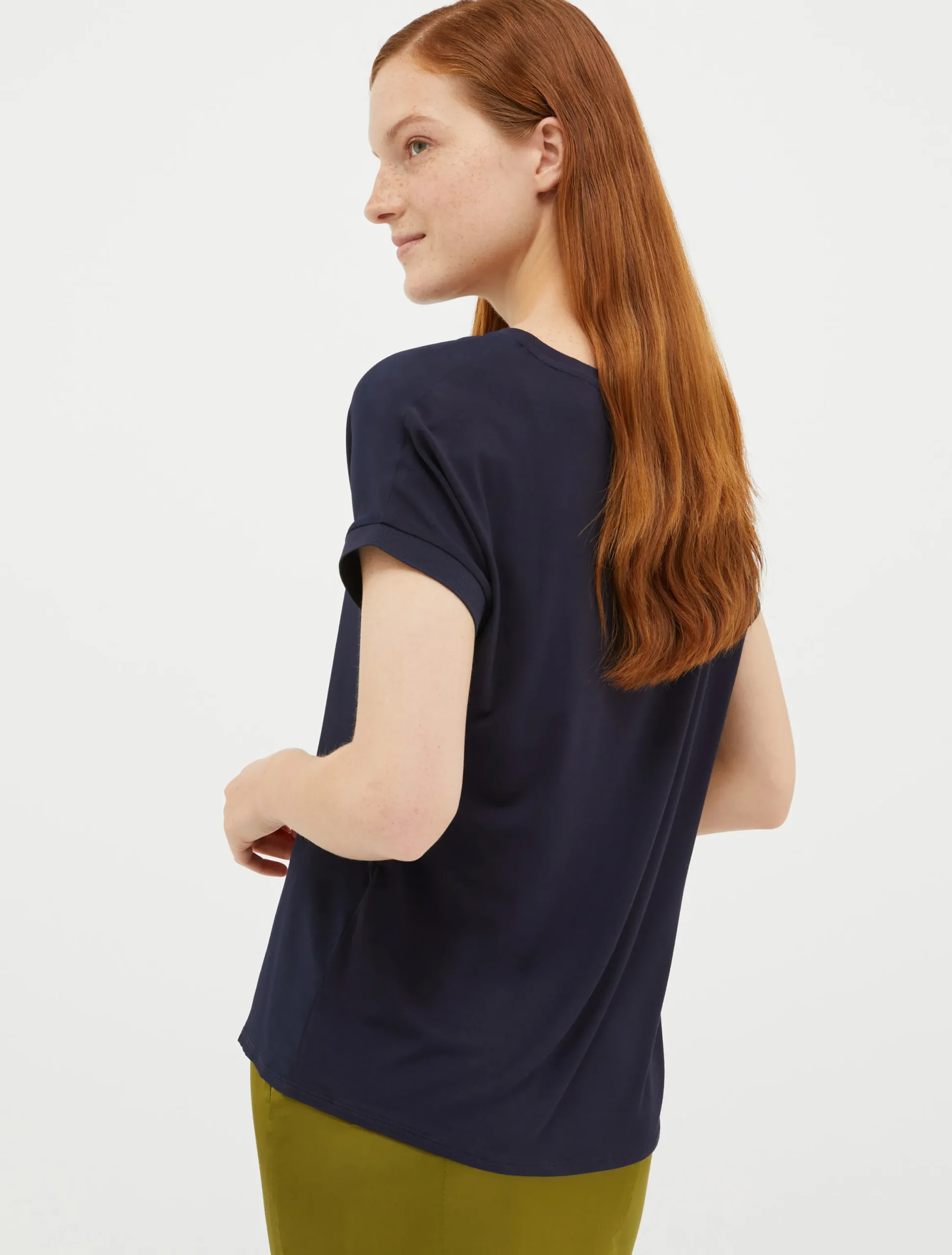 Silk and jersey T-shirt