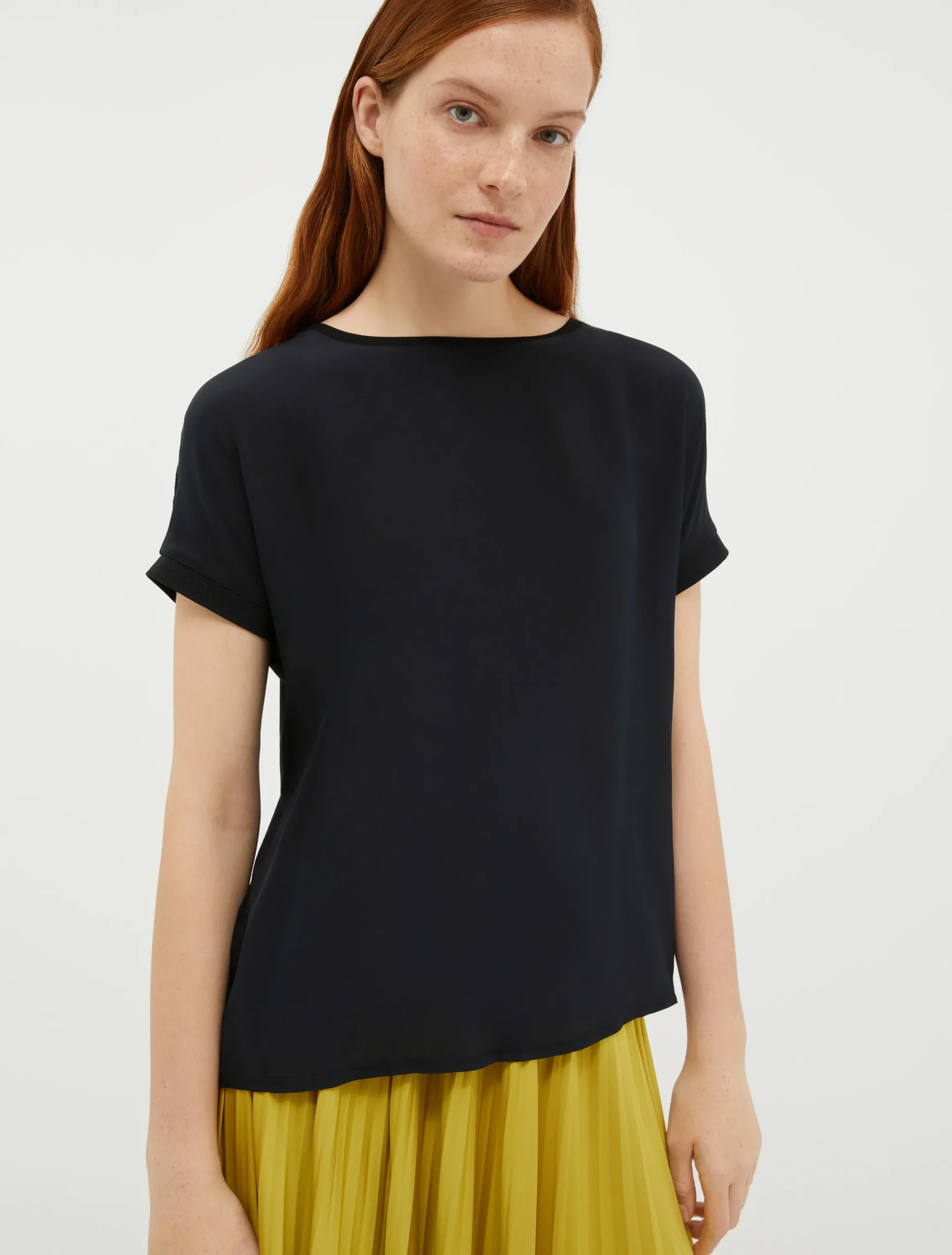 Silk and jersey T-shirt