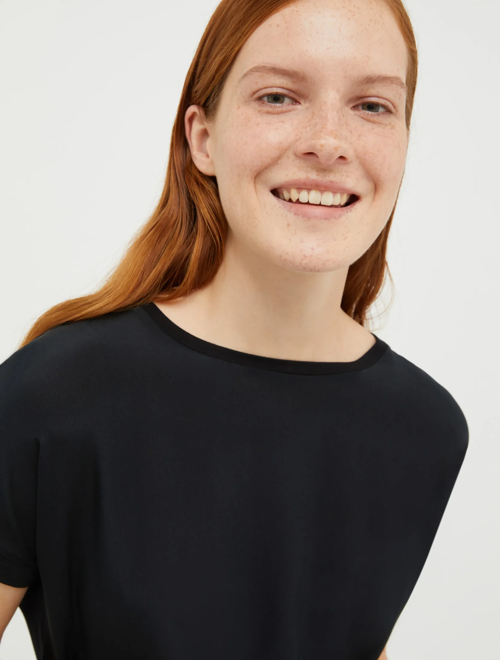 Silk and jersey T-shirt