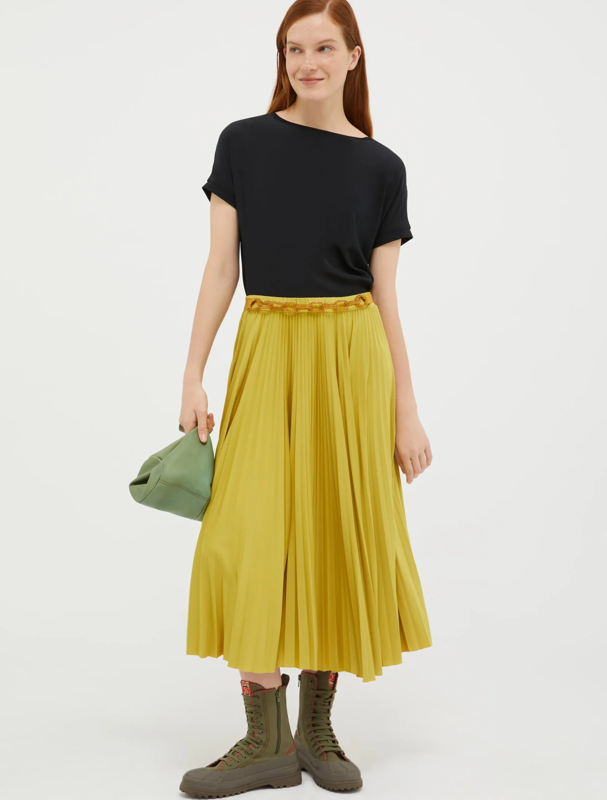 Silk and jersey T-shirt