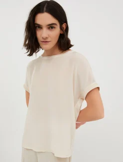 Silk and jersey T-shirt