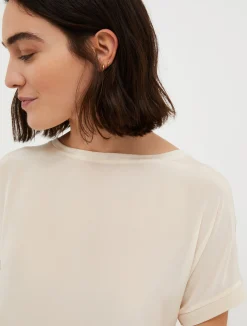 Silk and jersey T-shirt