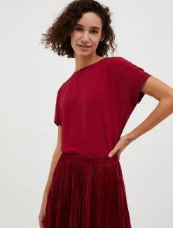 Silk and jersey T-shirt