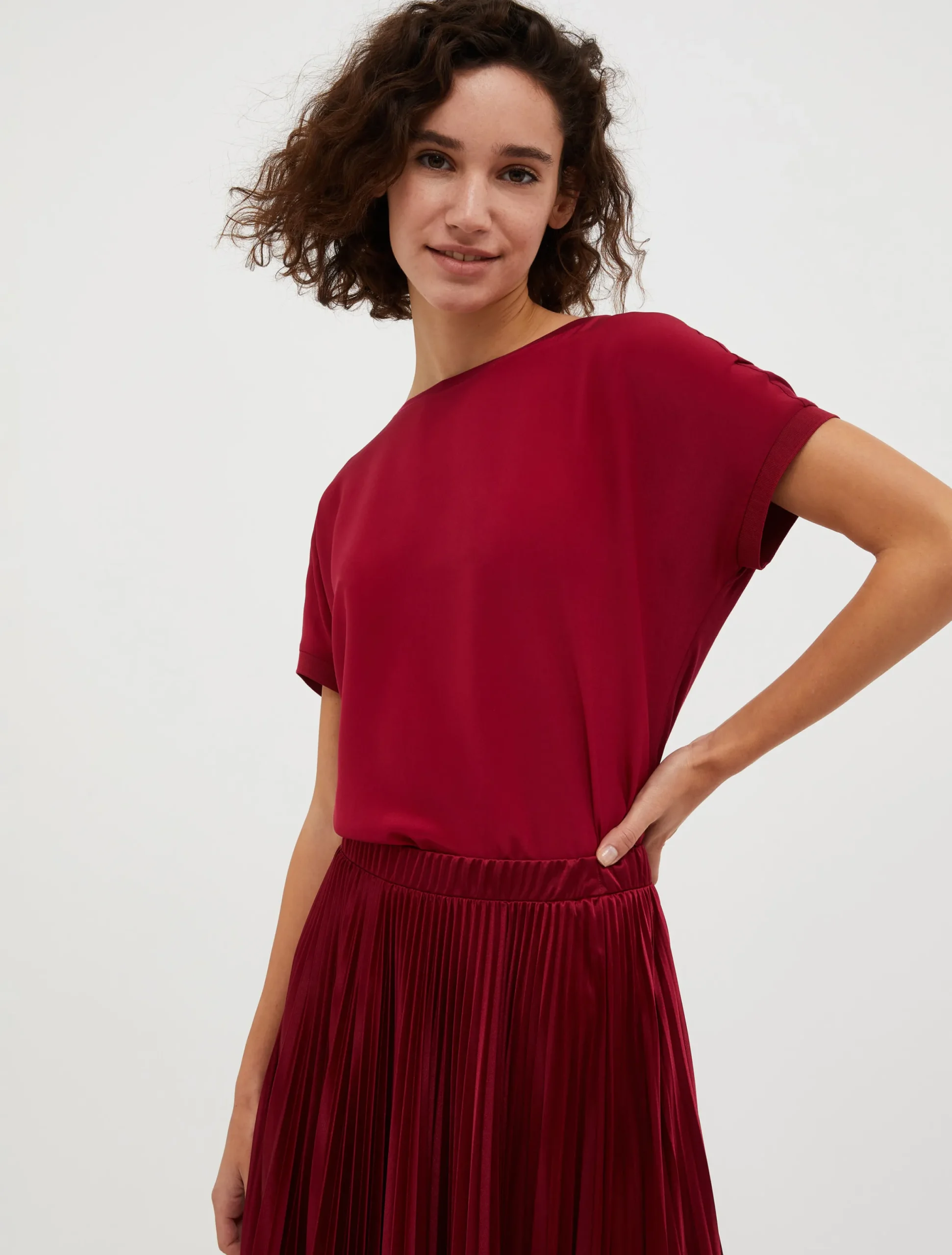 Silk and jersey T-shirt