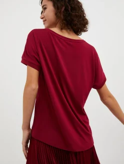 Silk and jersey T-shirt