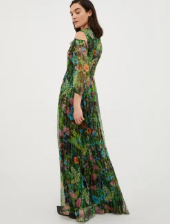 Silk-crepon maxi dress