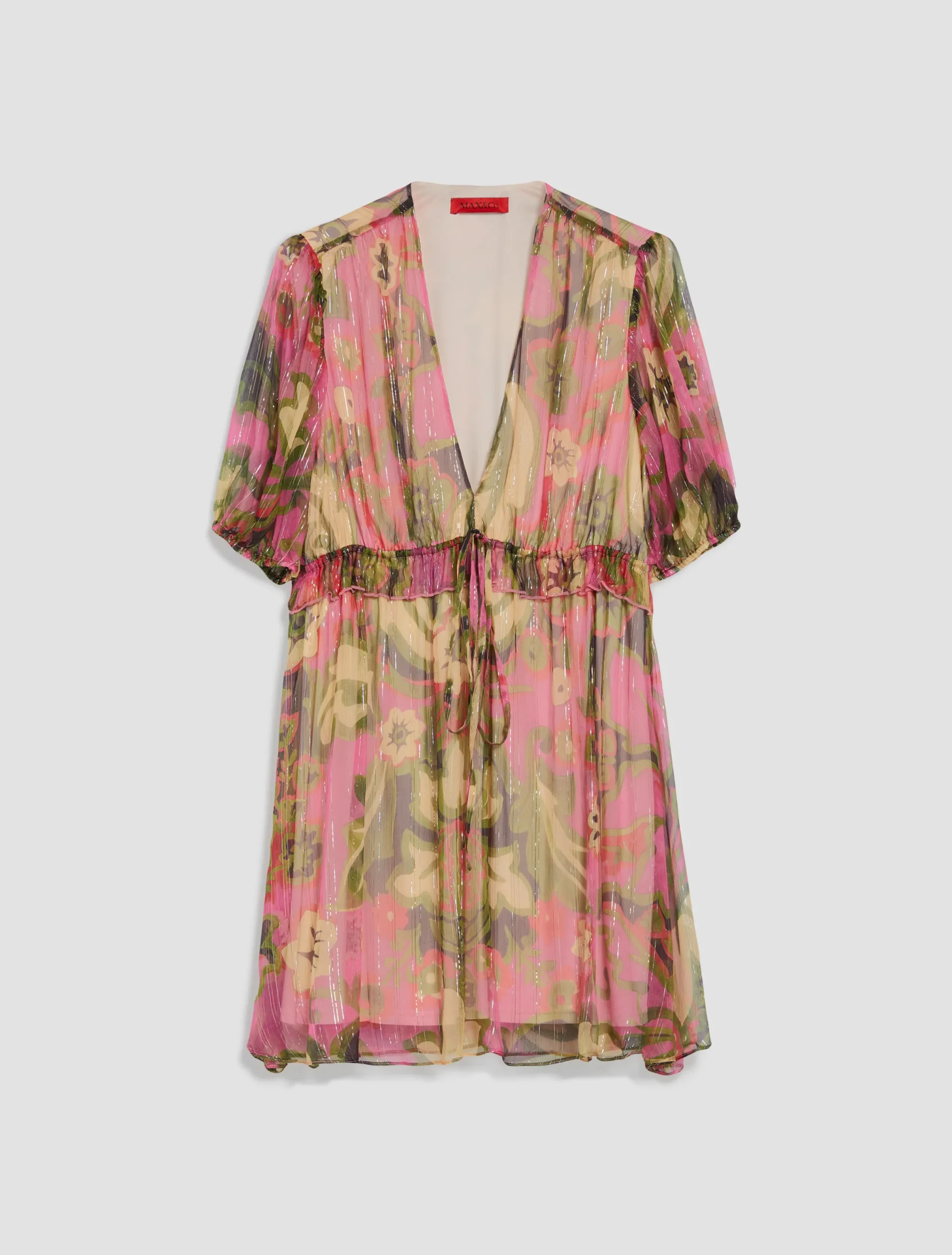 Silk-crepon mini dress