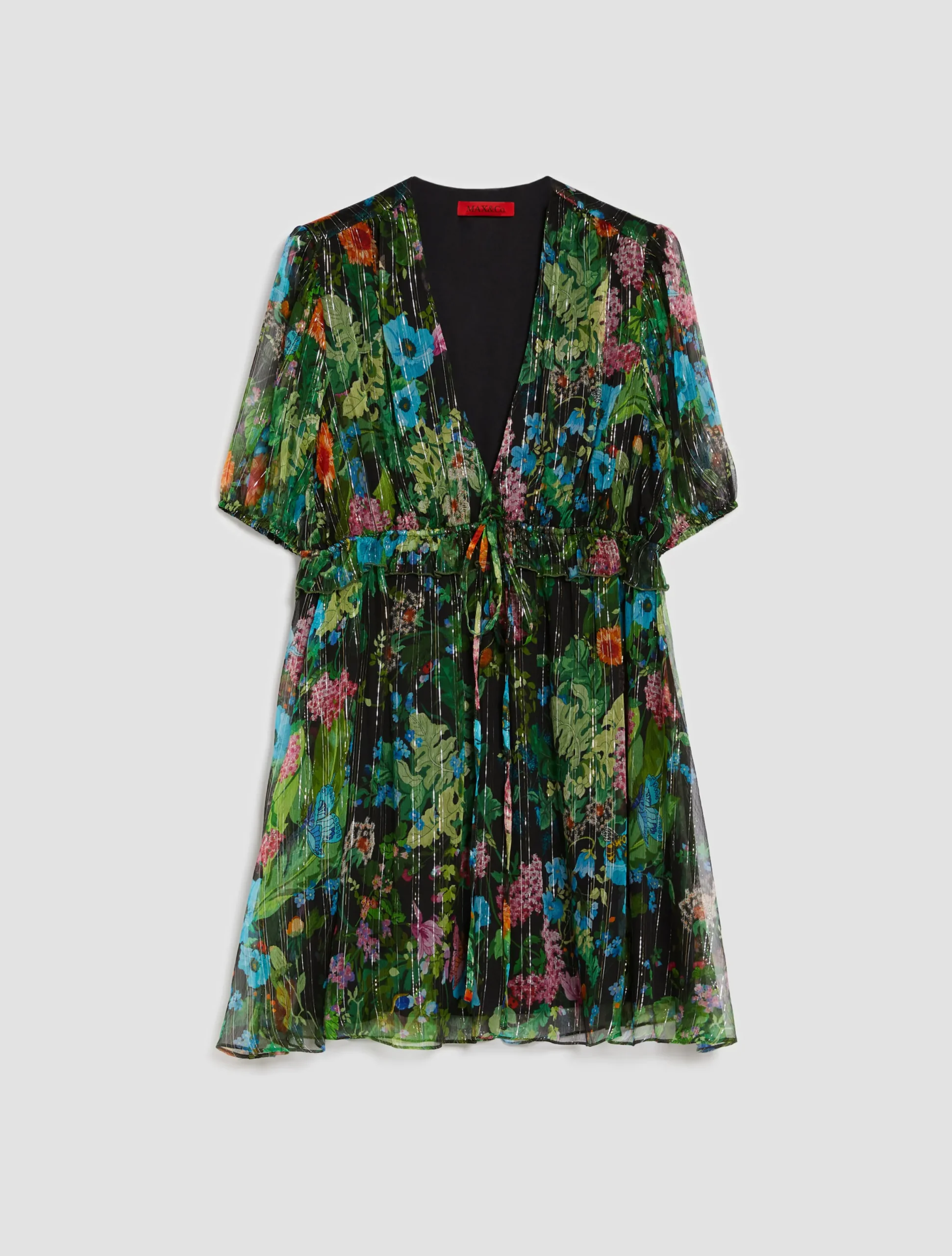 Silk-crepon mini dress