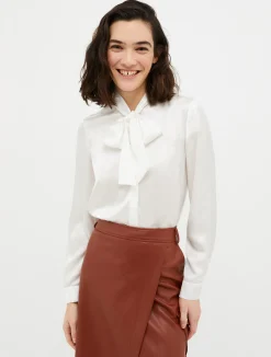 Silk-satin shirt